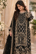 Black Chanderi Zardozi Couture Suit