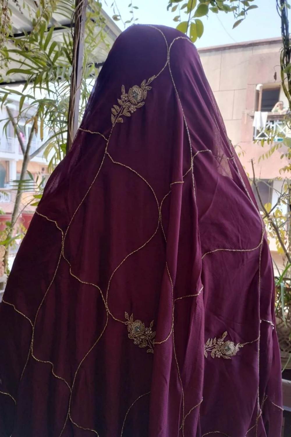 Hand-Embroidered Chanderi Ensemble