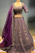 Amethyst Heirloom | Royal Deep Purple Bridal Lehenga