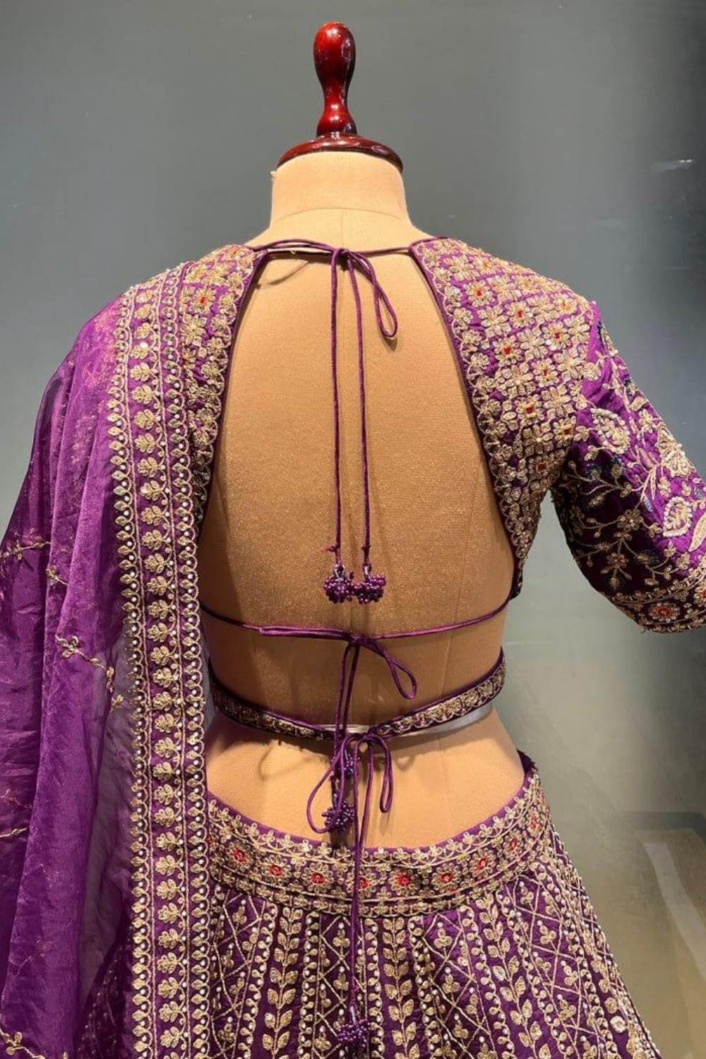 Amethyst Heirloom | Royal Deep Purple Bridal Lehenga