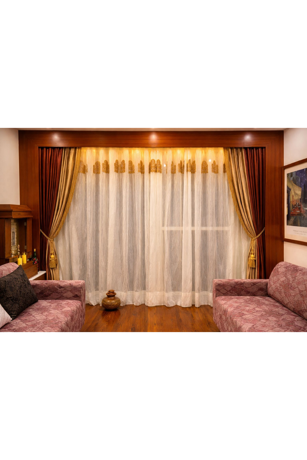 Zardozi Embroidered Sheer Curtains (Tissue Fabric)