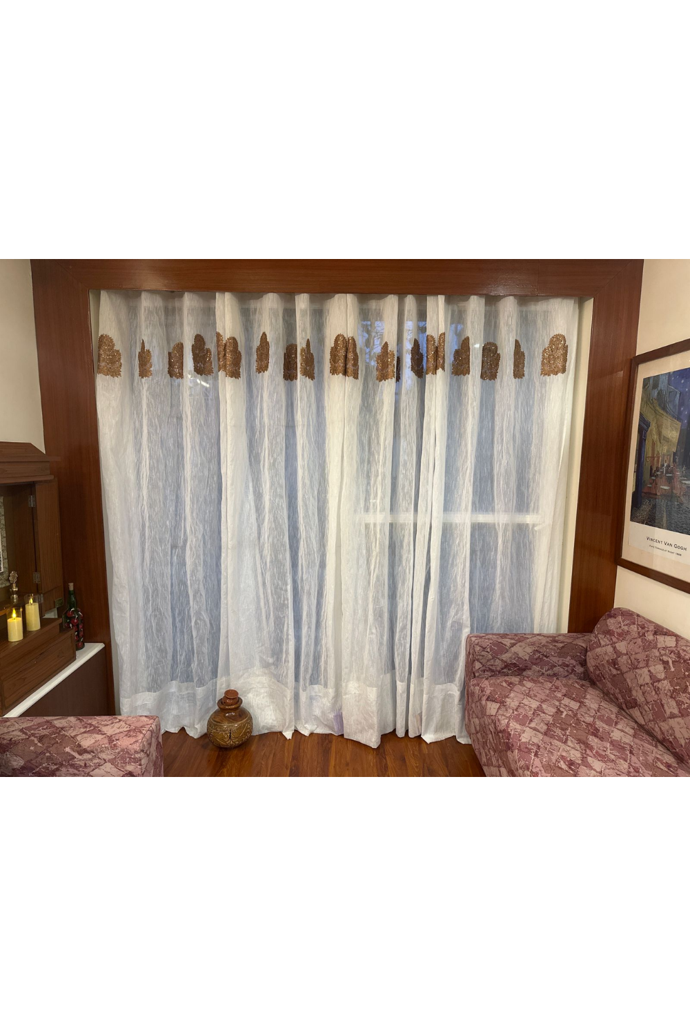 Zardozi Embroidered Sheer Curtains (Tissue Fabric)