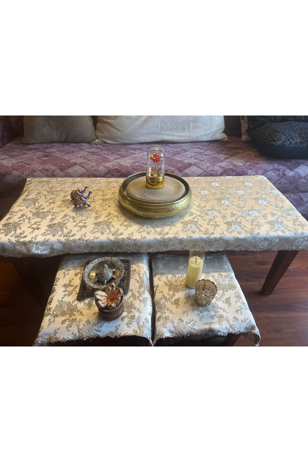 Heavy Satin Jacquard Table Linen Set