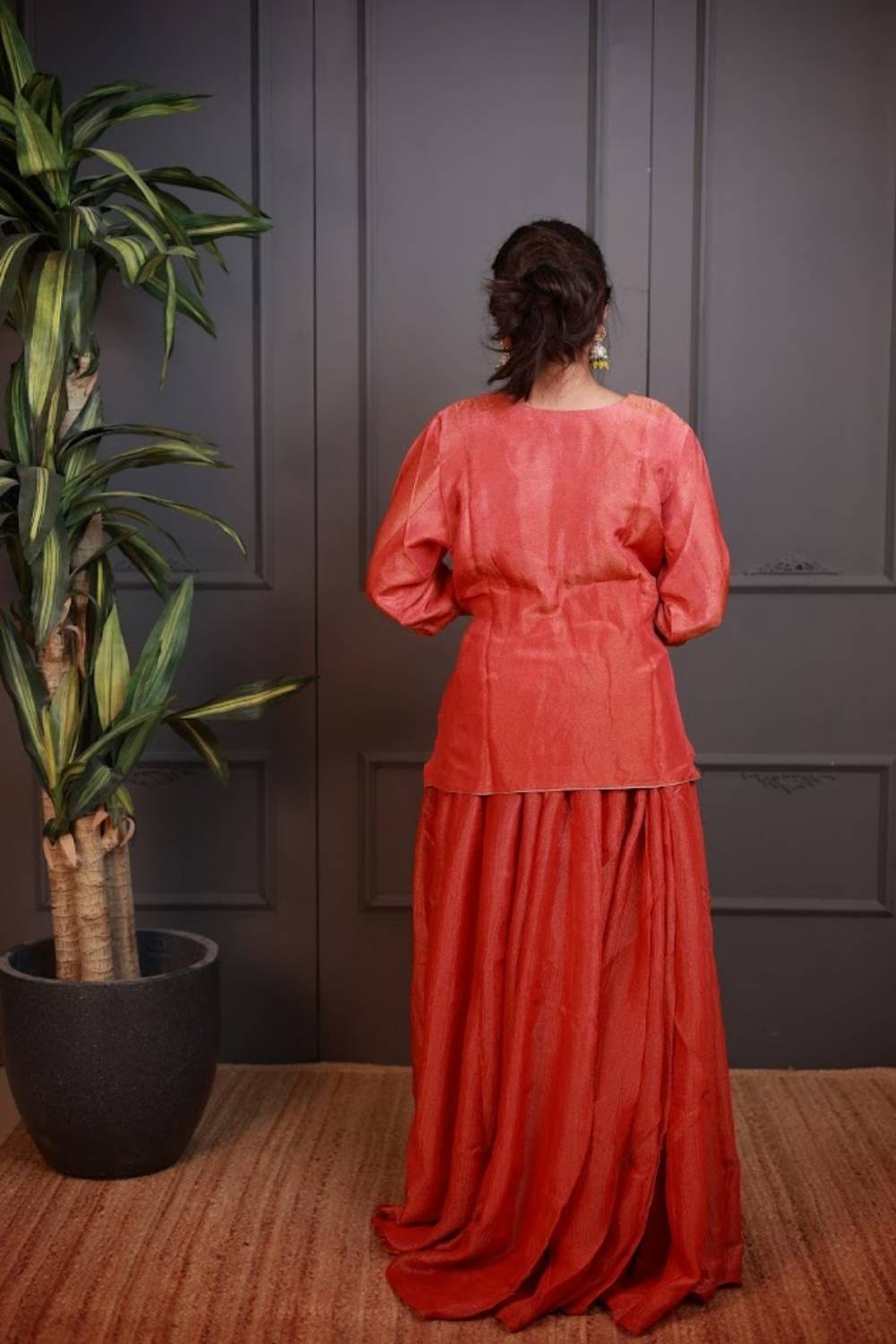 Gulnaar | Zardozi Thread & Cross Stitch Shimmer Kurta Set