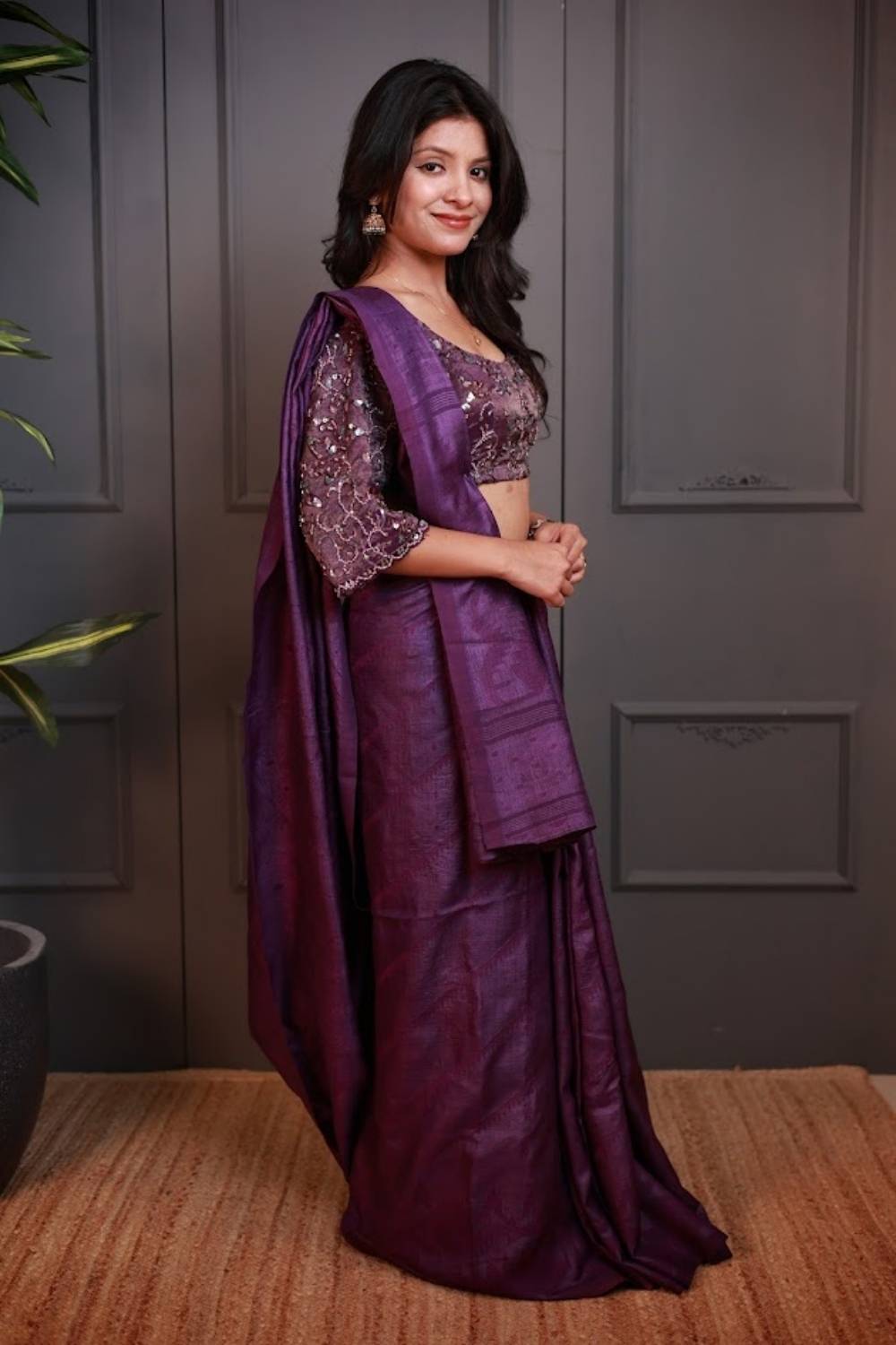 Jama Texture Matka Silk Saree