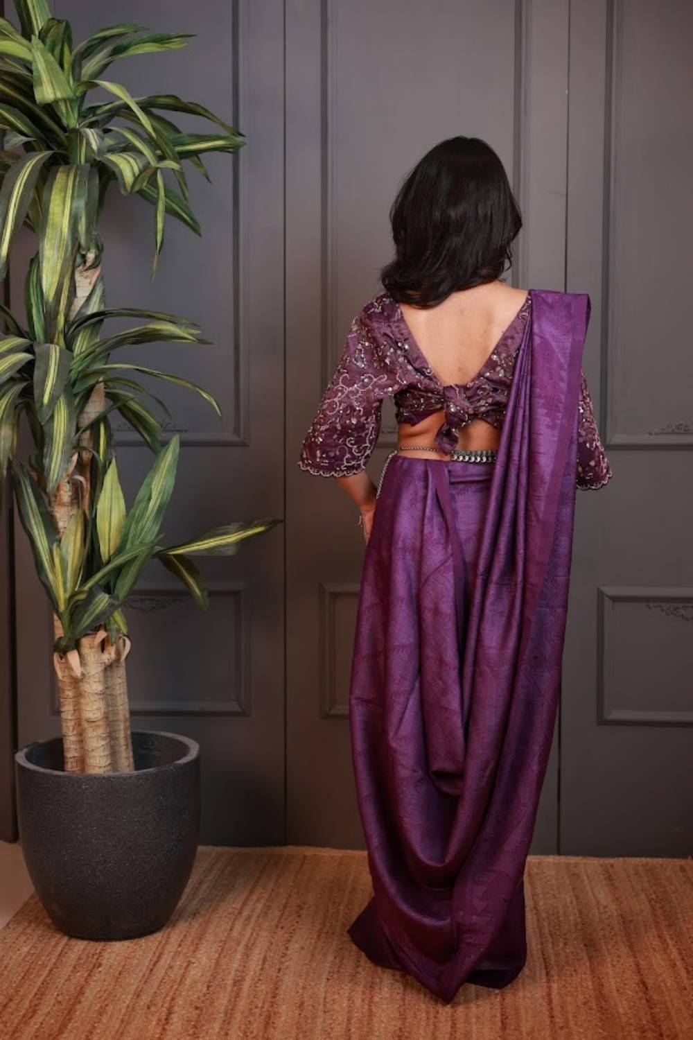 Jama Texture Matka Silk Saree