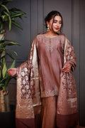 Noor-e-Zari | Handcrafted Zardozi Kurta Set with Tissue Dupatta