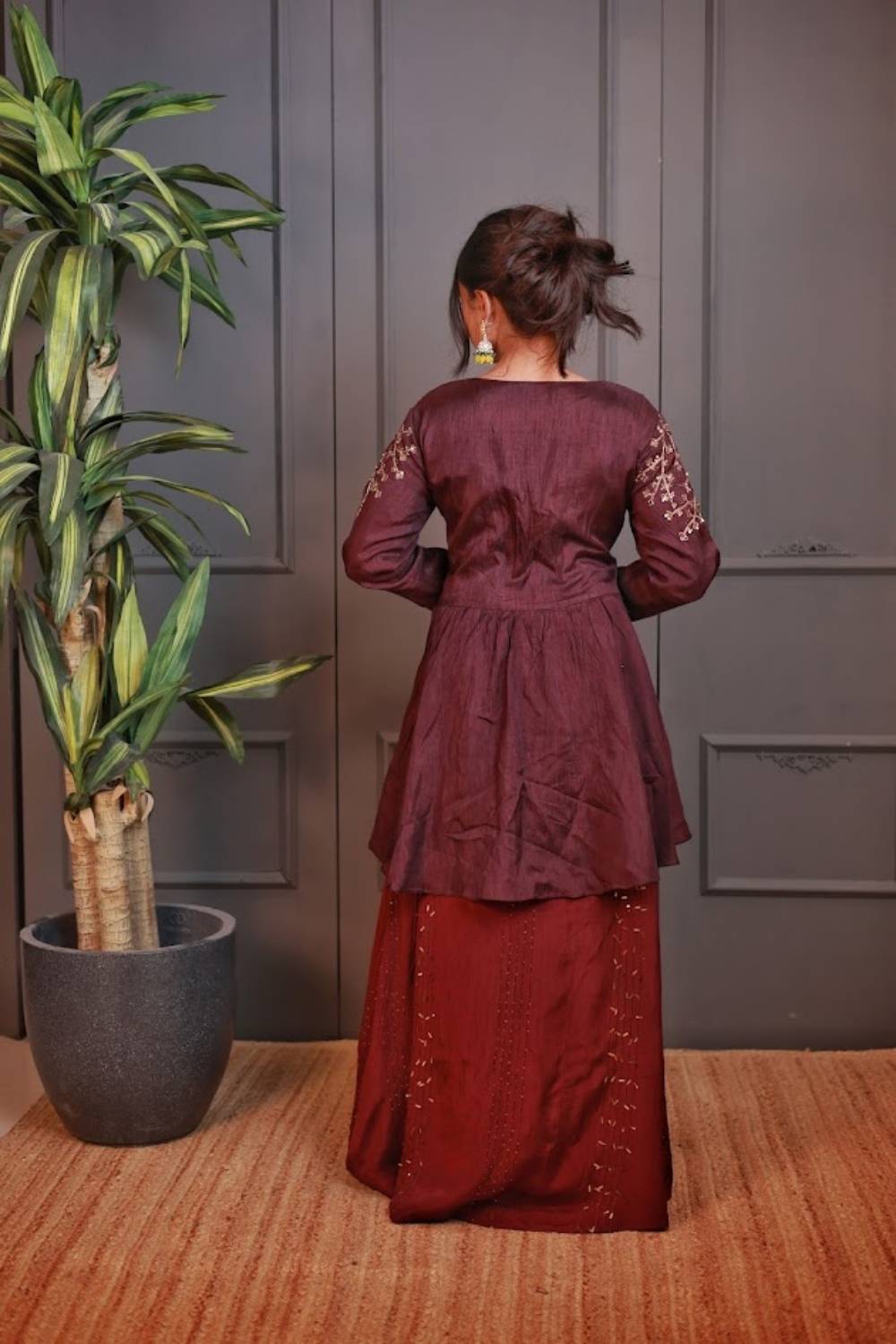 Meherzaad Zardozi Embroidered Fusion Garara Set