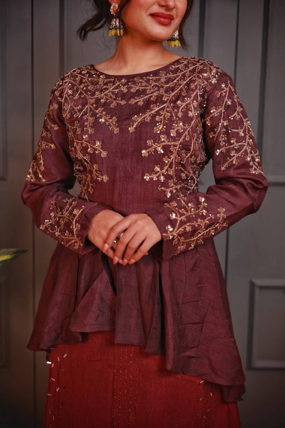 Meherzaad Zardozi Embroidered Fusion Garara Set