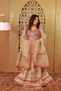 Gulnaar Tussar Silk Zardozi Bridal Lehenga Set