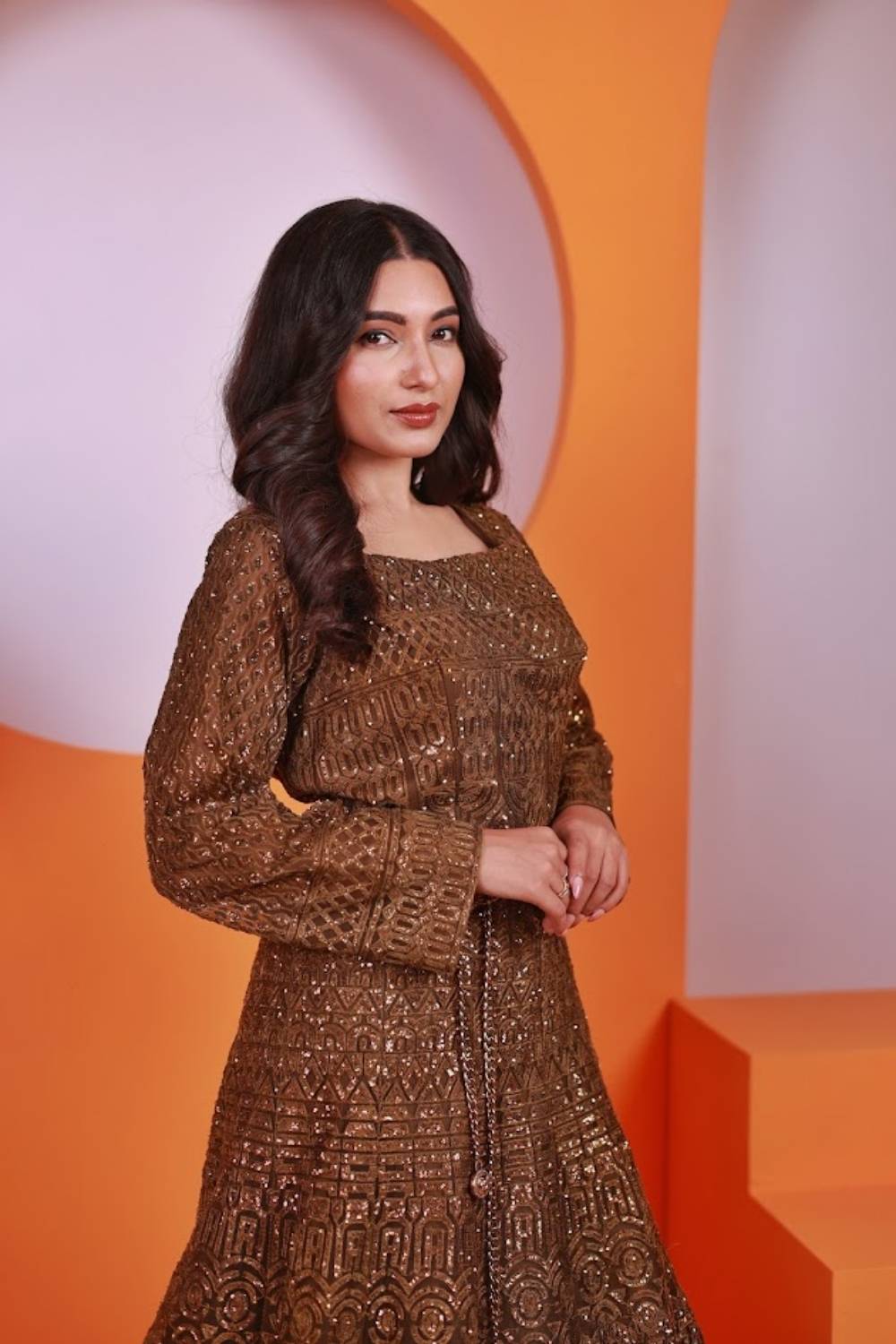 Noor-e-Zar | Antique Sequin Couture Gown