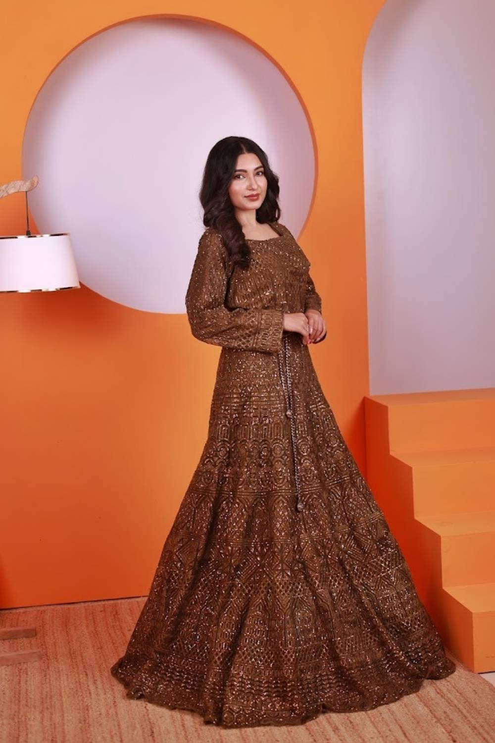 Noor-e-Zar | Antique Sequin Couture Gown