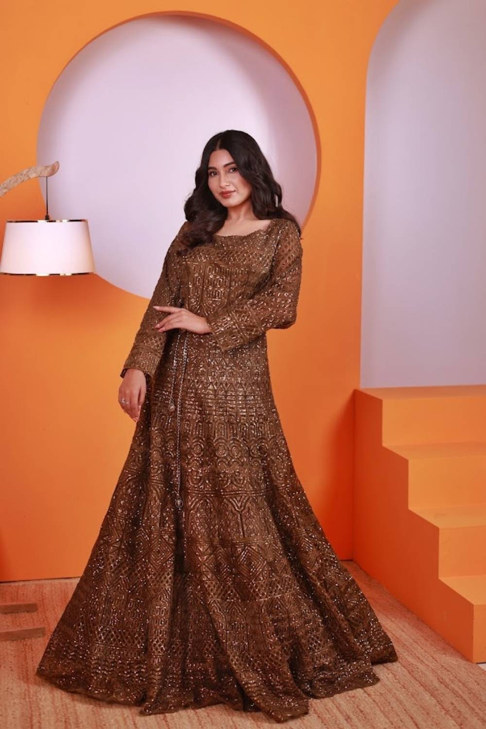 Noor-e-Zar | Antique Sequin Couture Gown