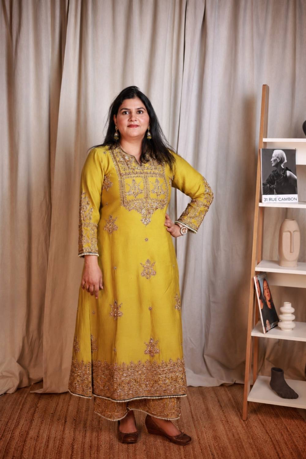 Noor-e-Meenakari Zardozi Kurta Palazzo Set | Heritage Luxe Edit