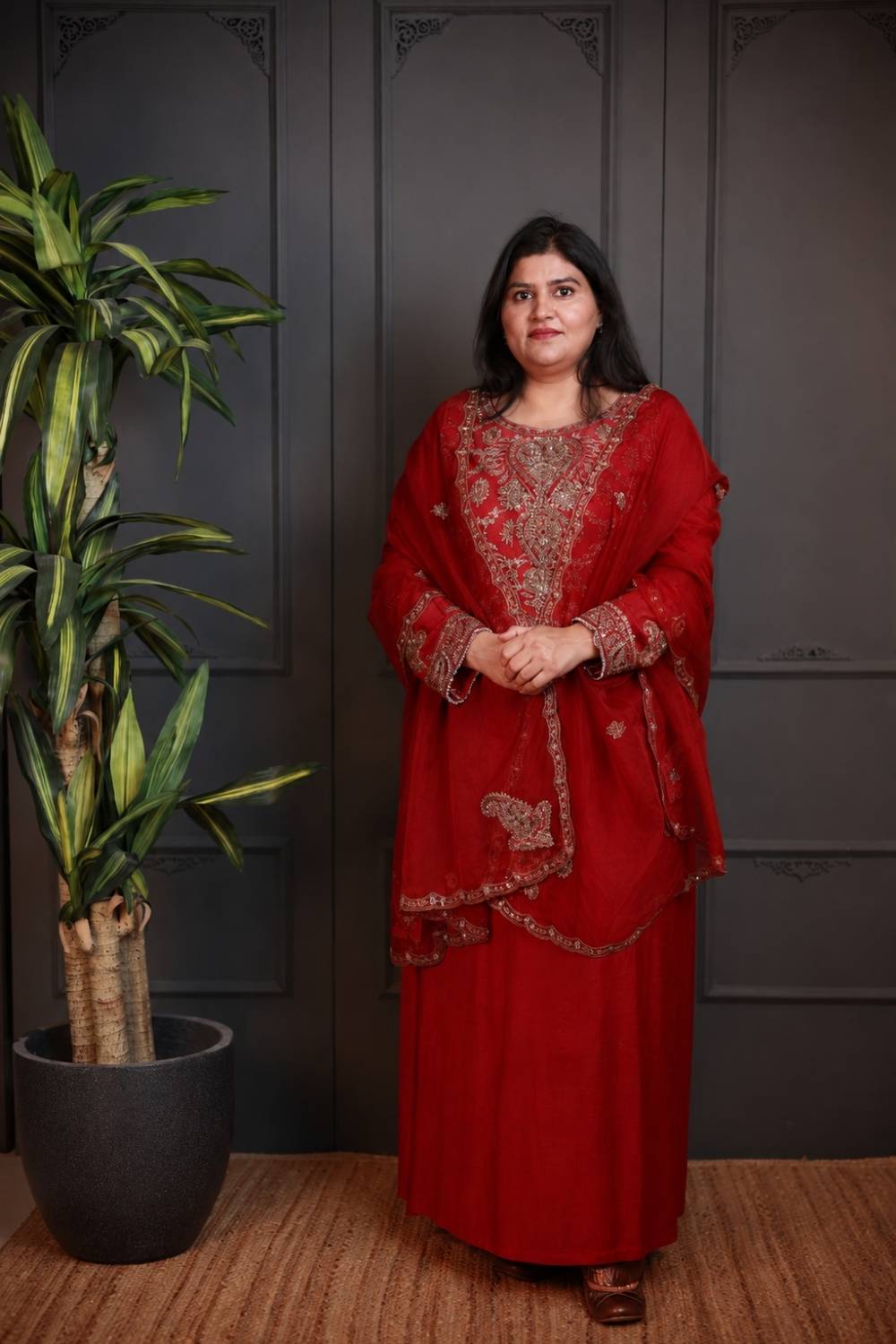 Rang-e-Zar Zardozi A-Line Suit Set | Regal Heritage Edit