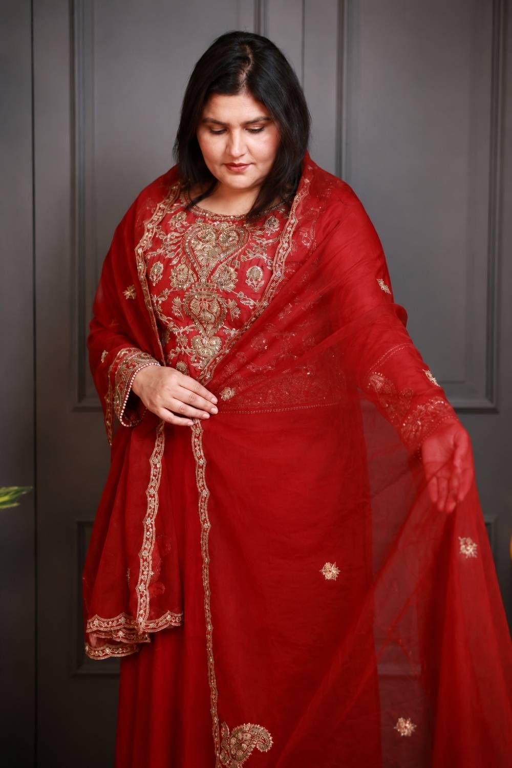 Rang-e-Zar Zardozi A-Line Suit Set | Regal Heritage Edit