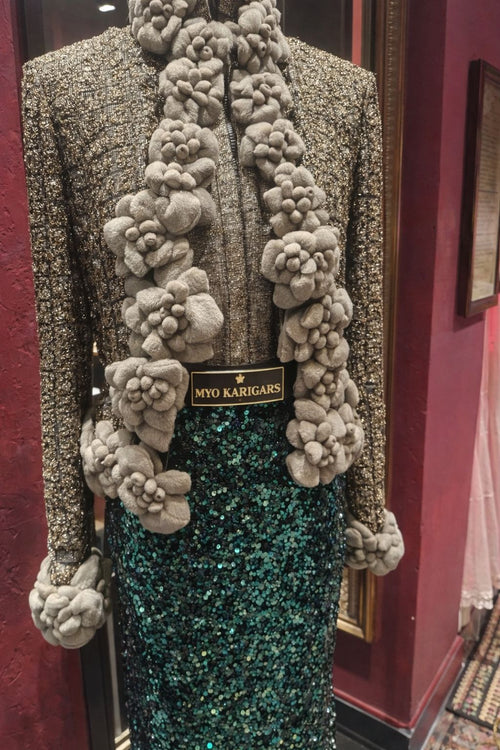 3D Floral Embellished Handcrafted Jacket