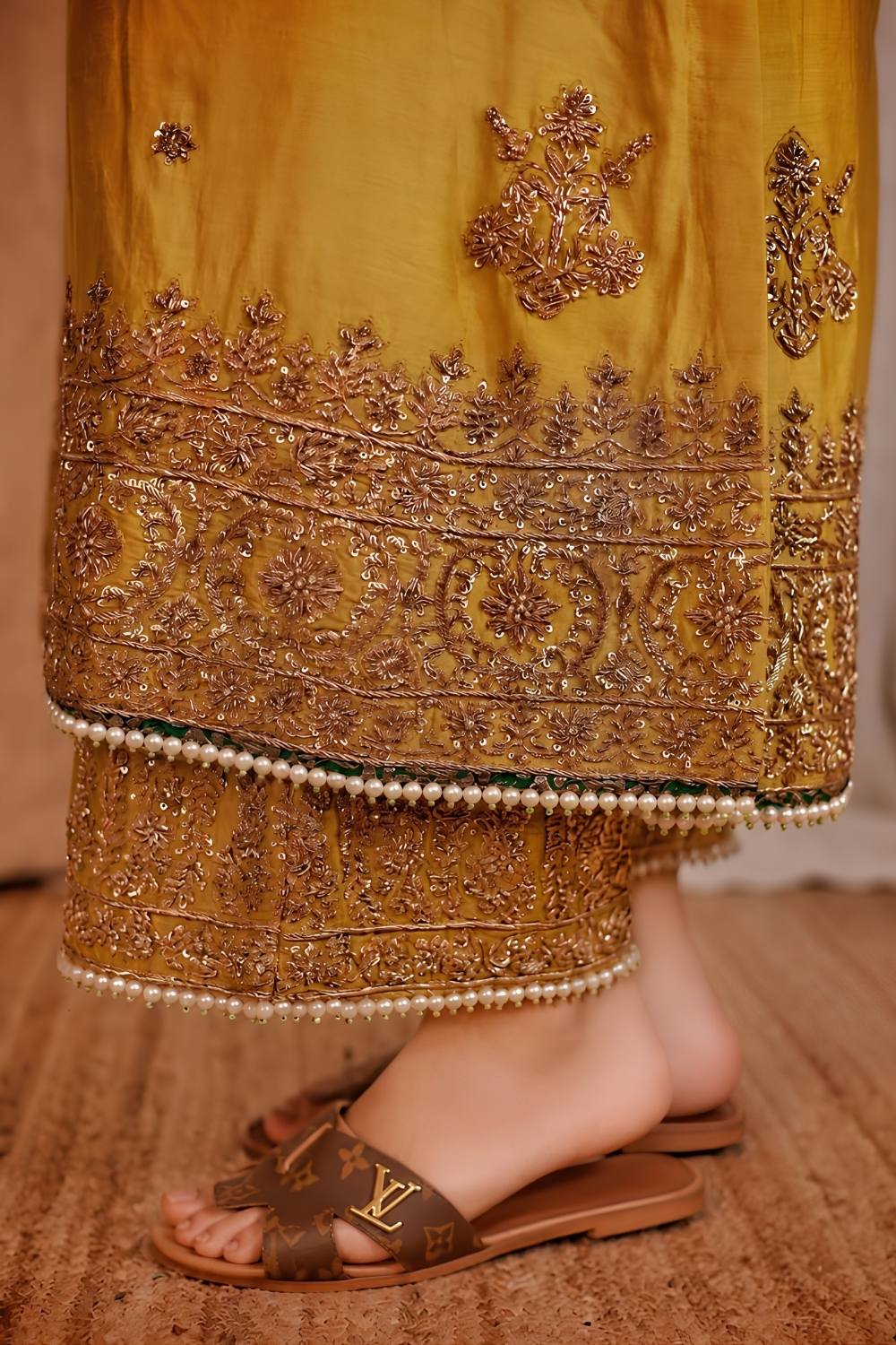 Noor-e-Meenakari Zardozi Kurta Palazzo Set | Heritage Luxe Edit
